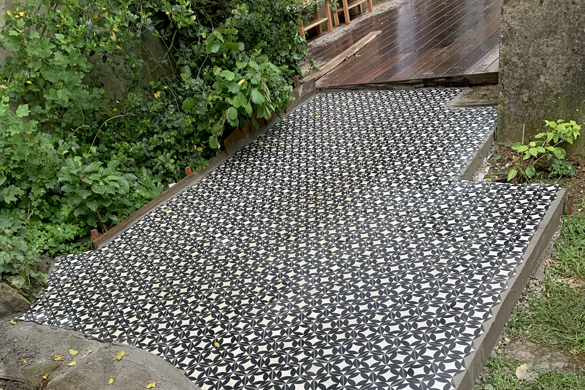Pose de carrelage extérieur